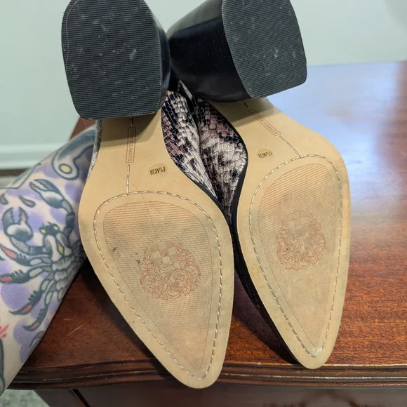 Vince Camuto Slingback Snakeprint Heels - Picture 5 of 6